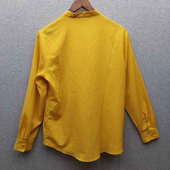 Yellow Banana Republic Womens Button-Up Long Sleeve Blouse M - Picture 4 of 4